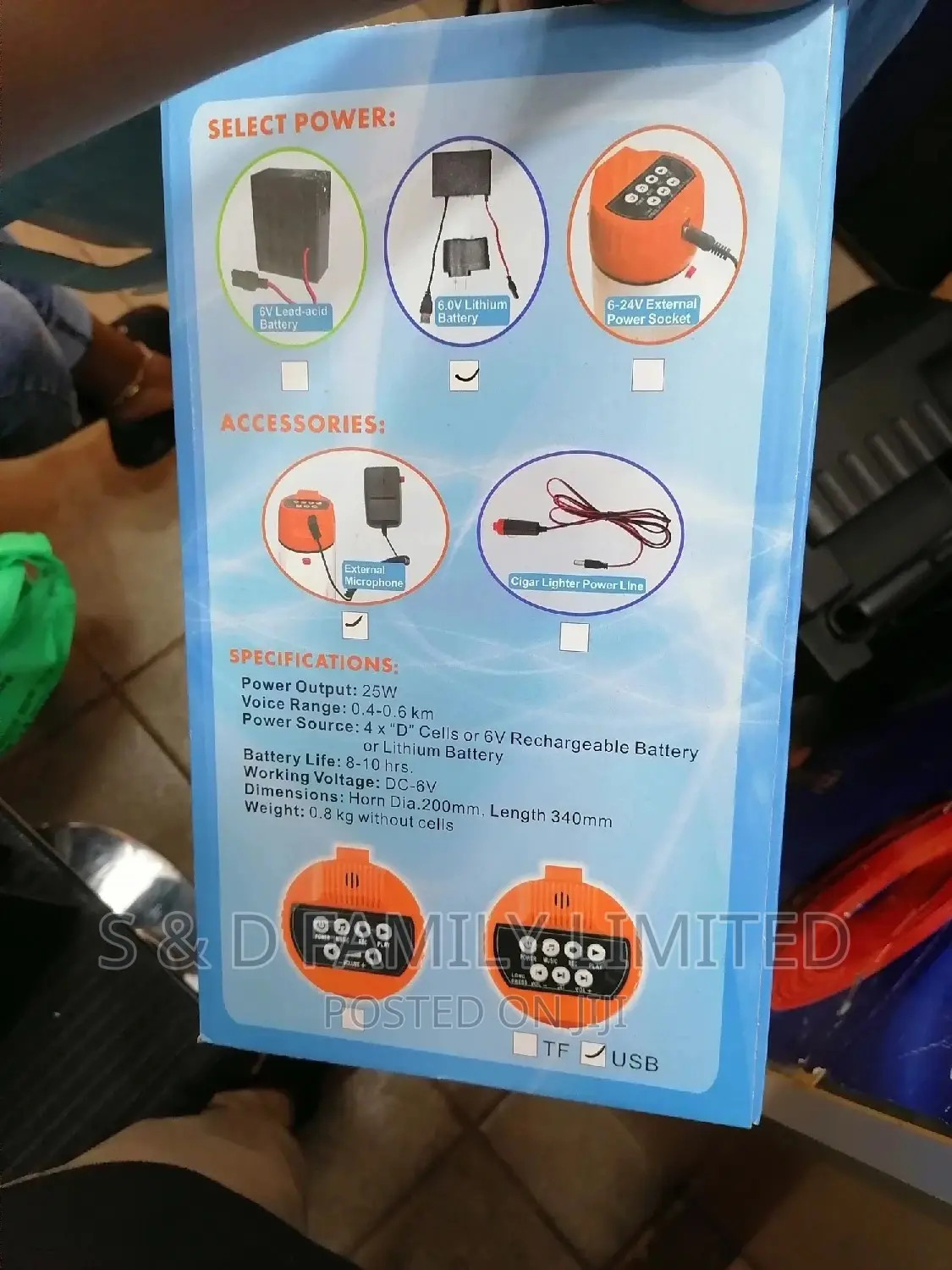 Handheld Rechargeable Megaphone