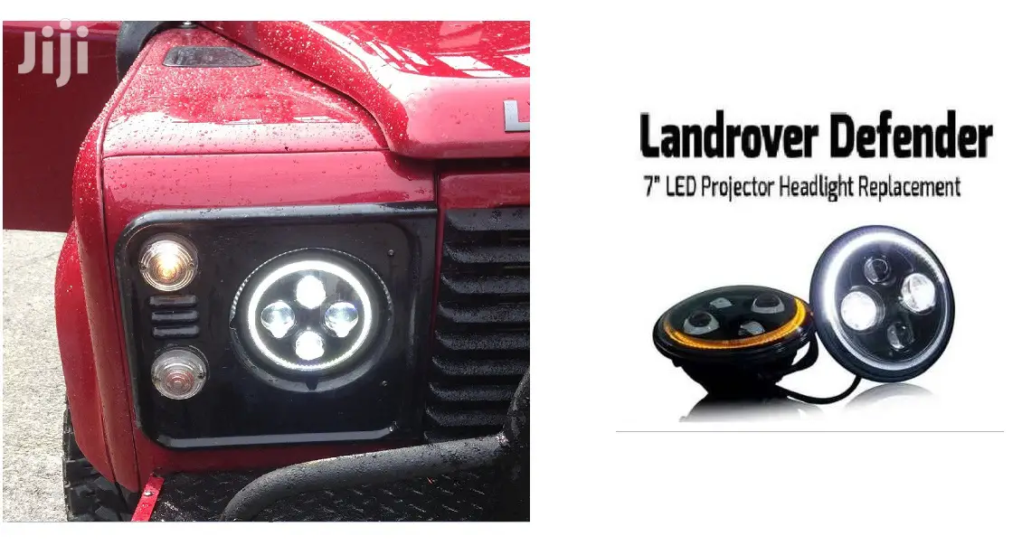 Hi/Lo LED Headlights With DRL/ Indicator: For Landrover 110,