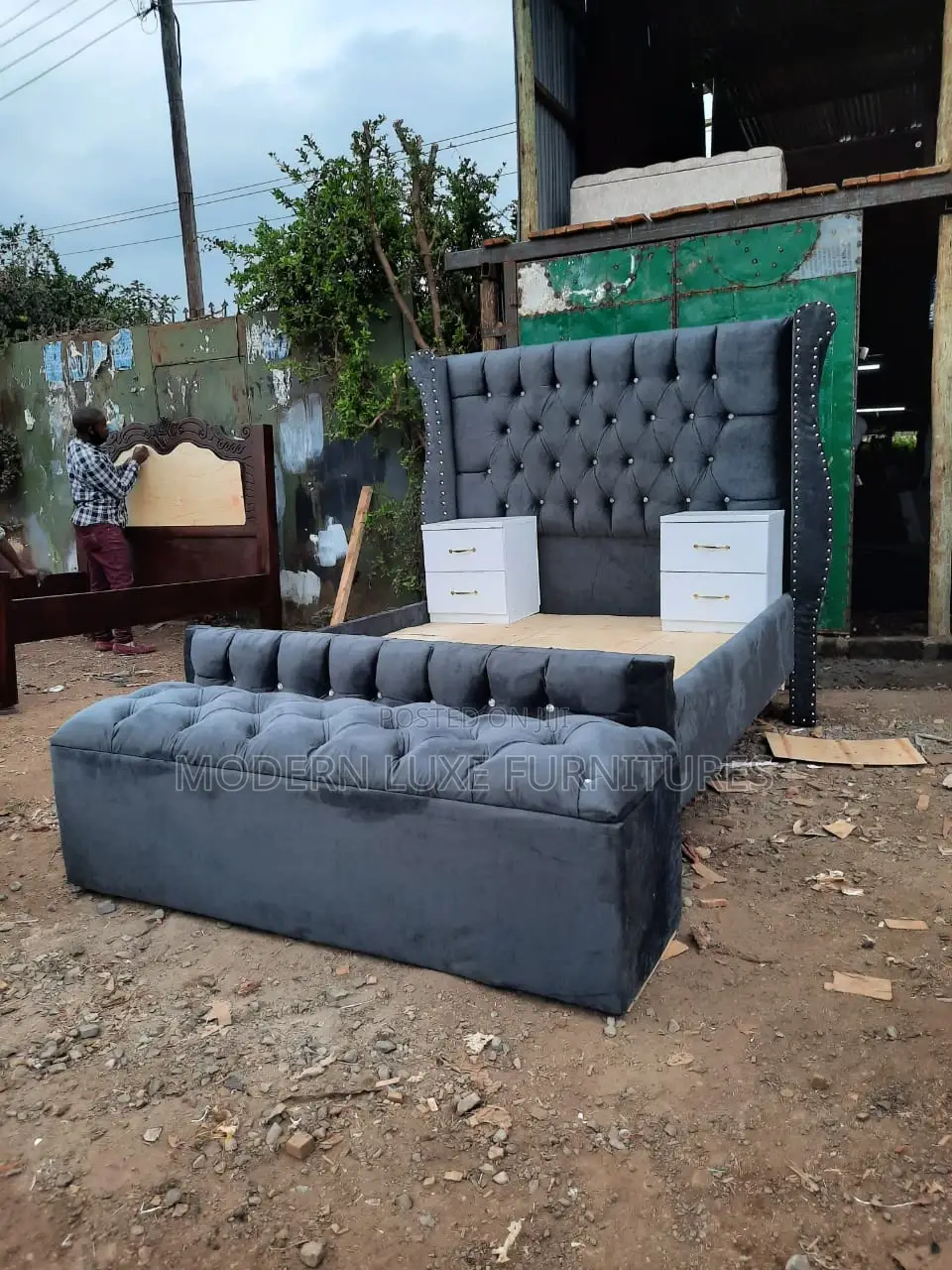 Modern Tufted Bed