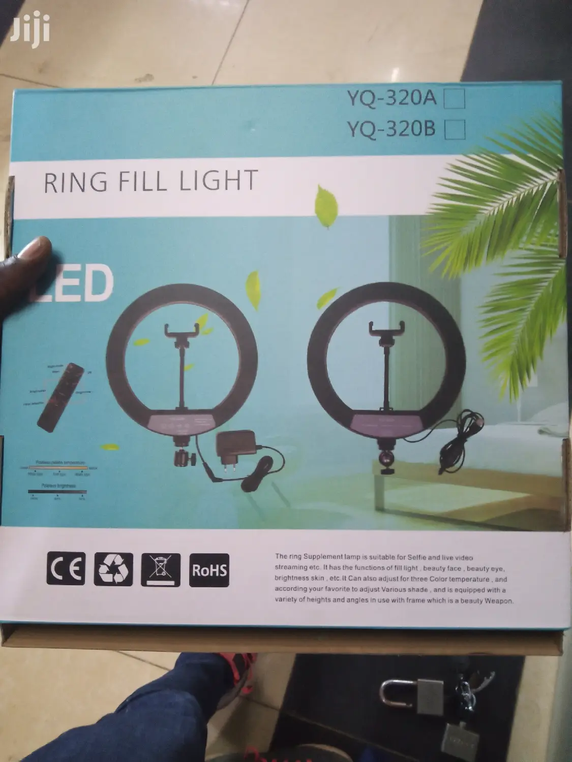 Complete Ring Light With Stand and Holder