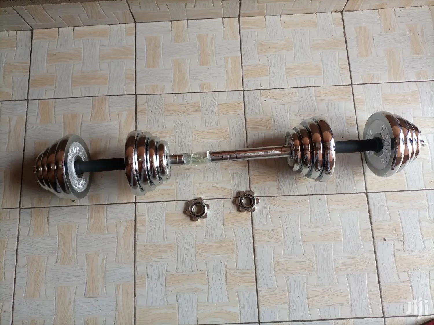 30kg Adjustable Chrome Dumbbells With Barbell Connector