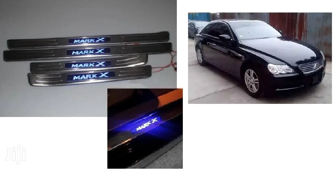 Auto Door Sill Scuff LED Glowing Plates: For Toyota Mark X
