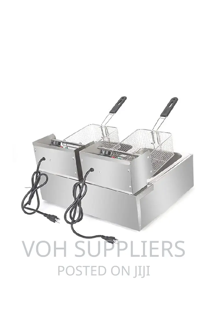 5000W Commercial Deep Fryer, 12L Electric Dual Deep Fryer