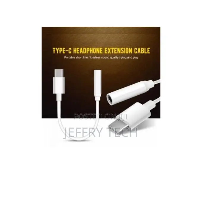Type-C to 3.5mm Headphone Jack Cable Audio Adapter - For Hua