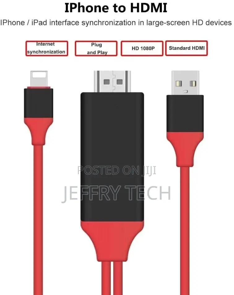 Cable To View iPhone And iPad On TV Through HDMI Port