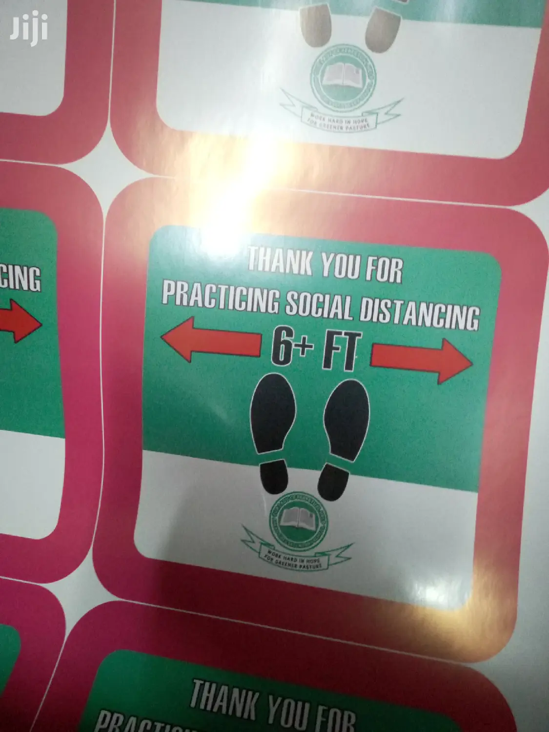 Sticky Floor Signage