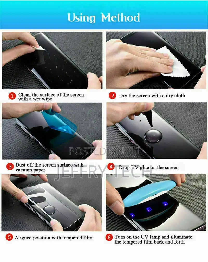 Samsung Galaxy S9 UV Tempered Glass Full Liquid Glue Screen