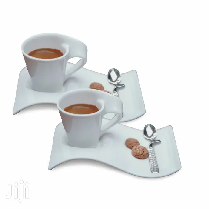 New Wave Coffee Mugs and Saucer