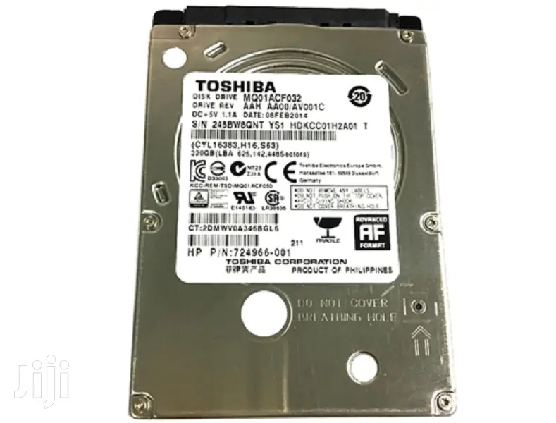 320GB Toshiba Internal Hard Disk