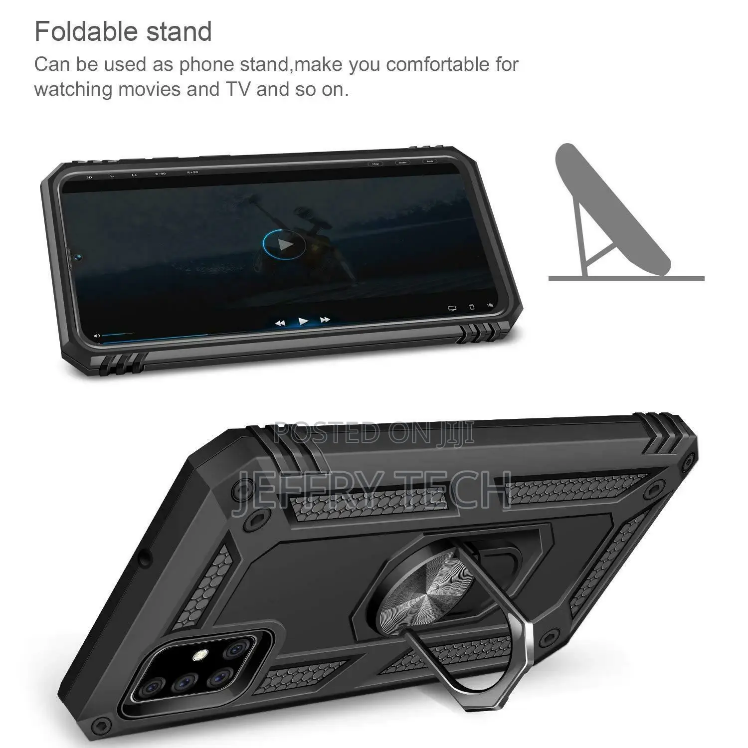 Samsung A21S A41 A51 A71 S10 Lite Shockproof Cover Ring Case