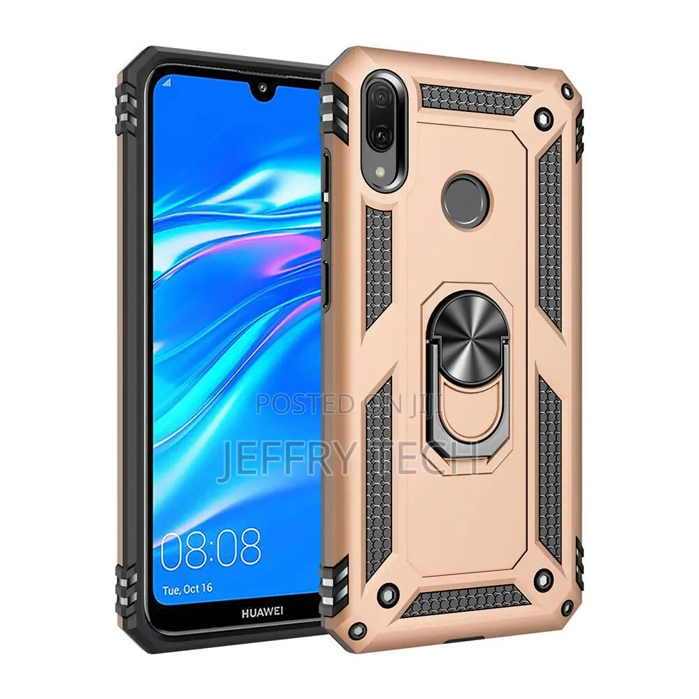 Huawei Y5 Y6 Y7 Y9 2019 Military Armor Case Magnetic Ring Ho