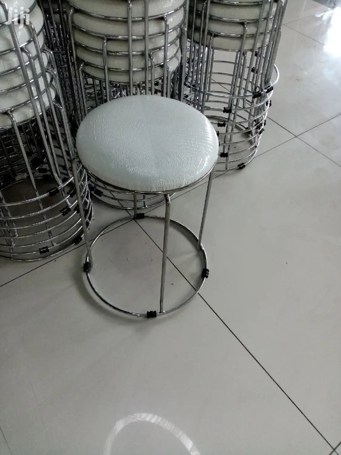 White Stackable Stools