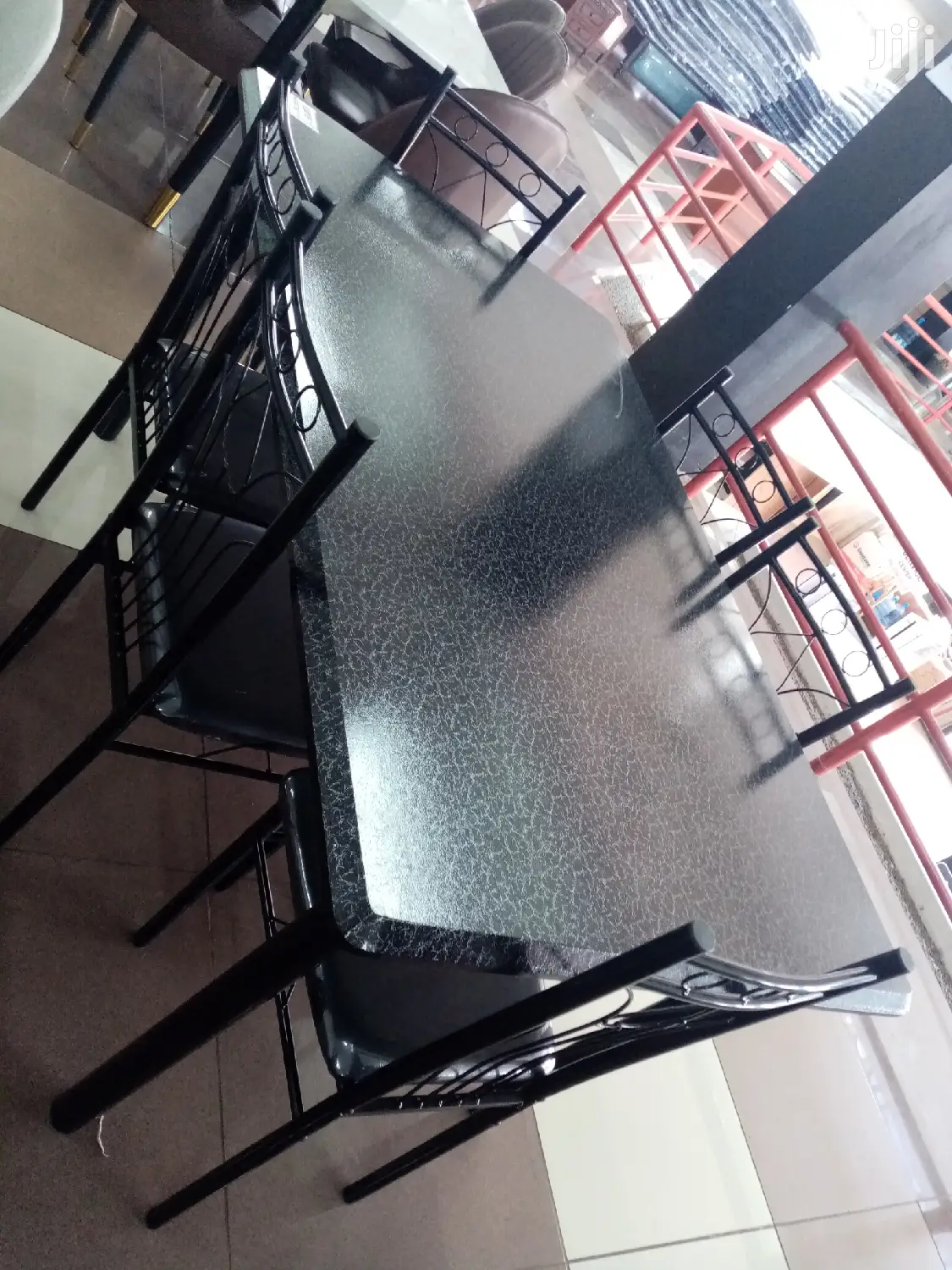 Black 6 Seats Dining Table