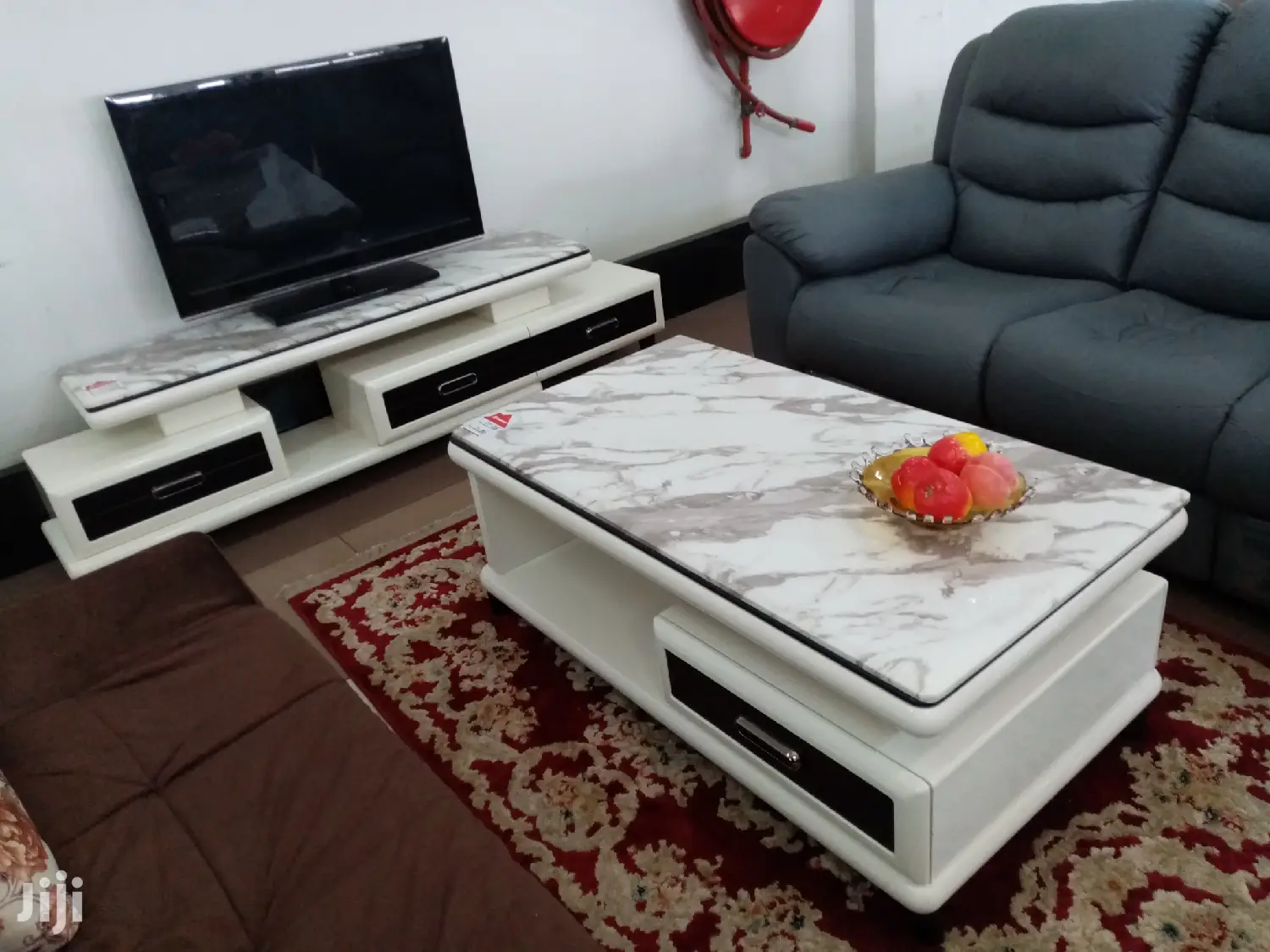 Pure Marble Coffee Table Plus Matching TV Stand