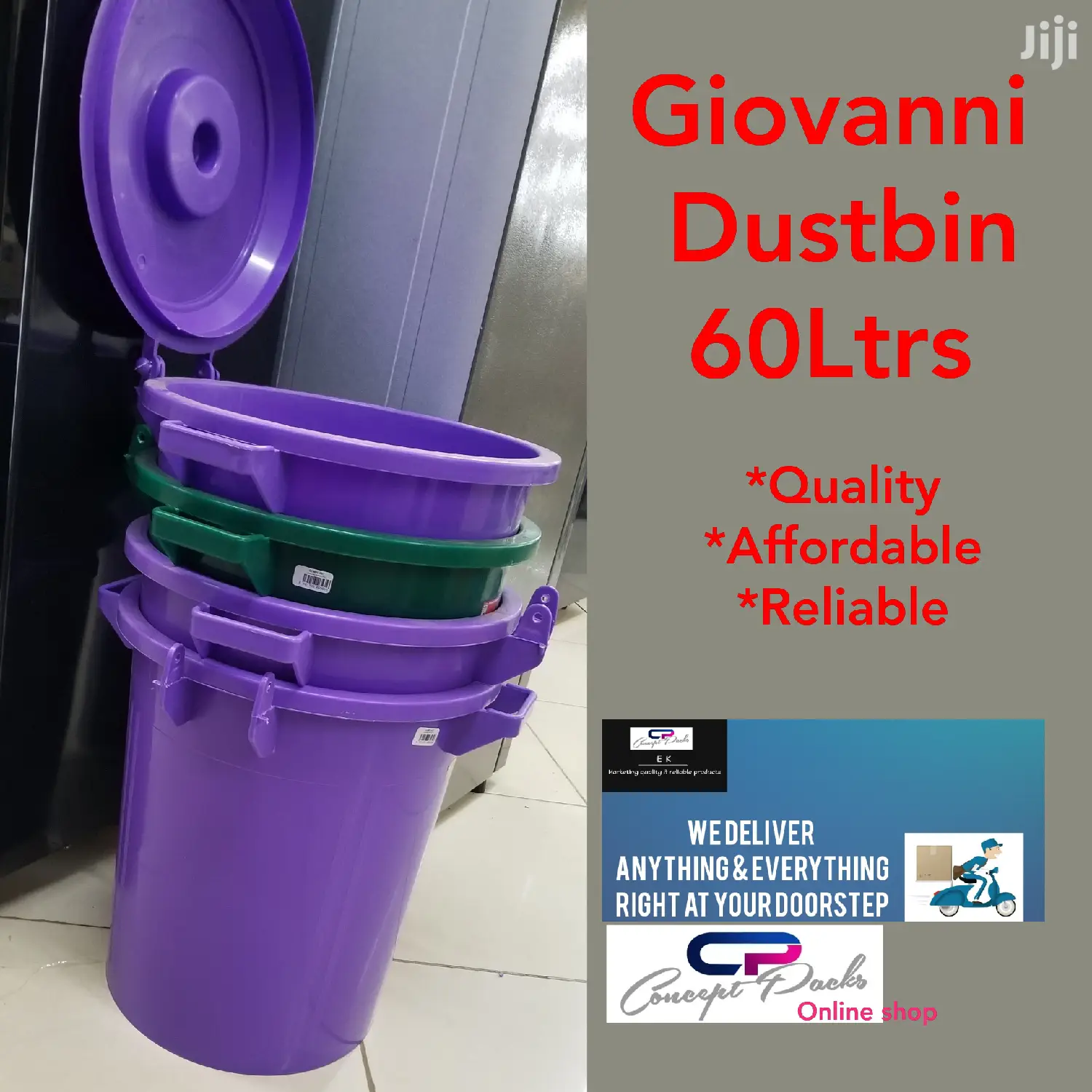 OFFER !!Heavy Duty Dustbin 60ltrs With Lid