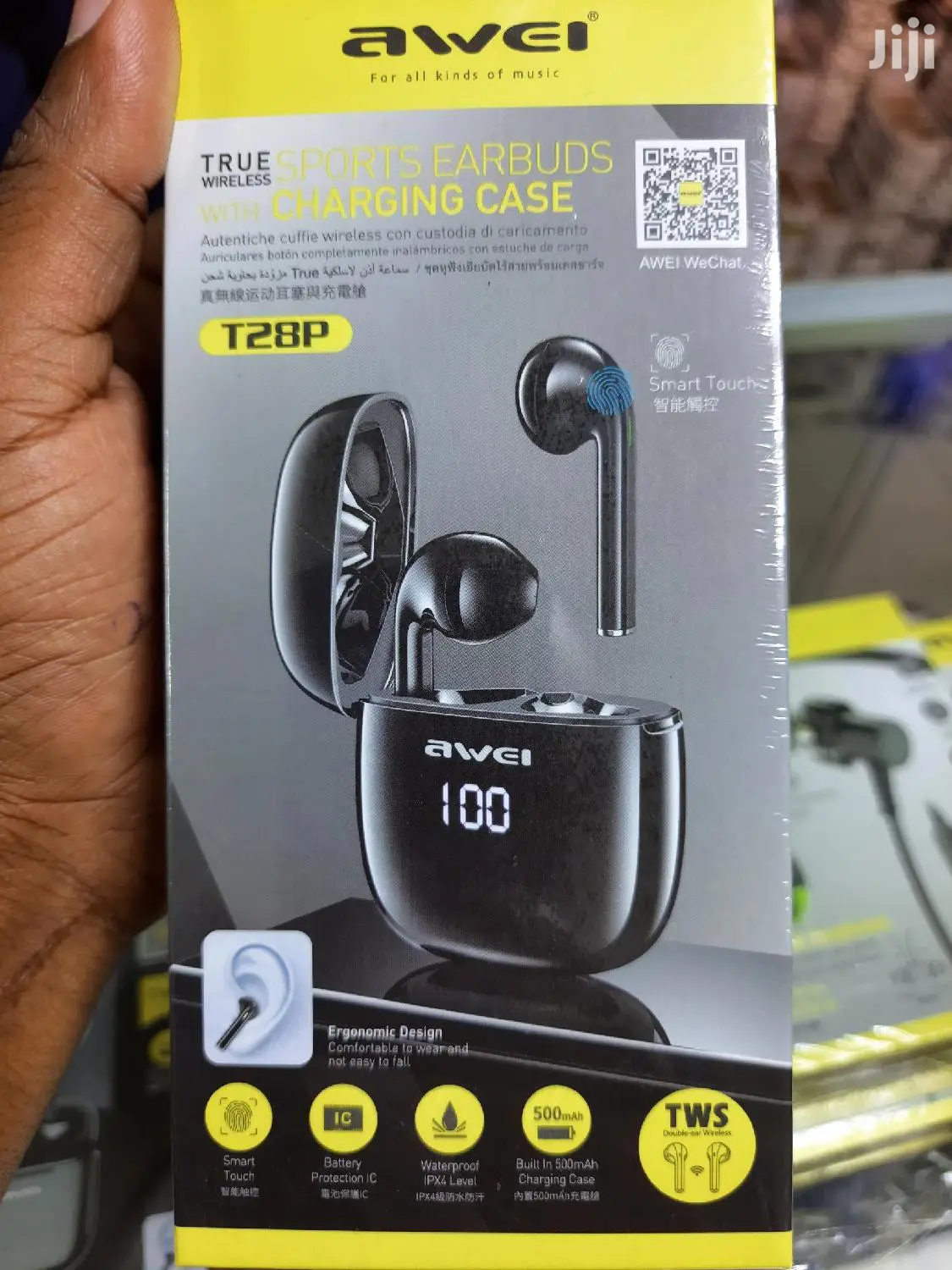 Awei T28P True Wireless Sports Earbuds With Charging Case