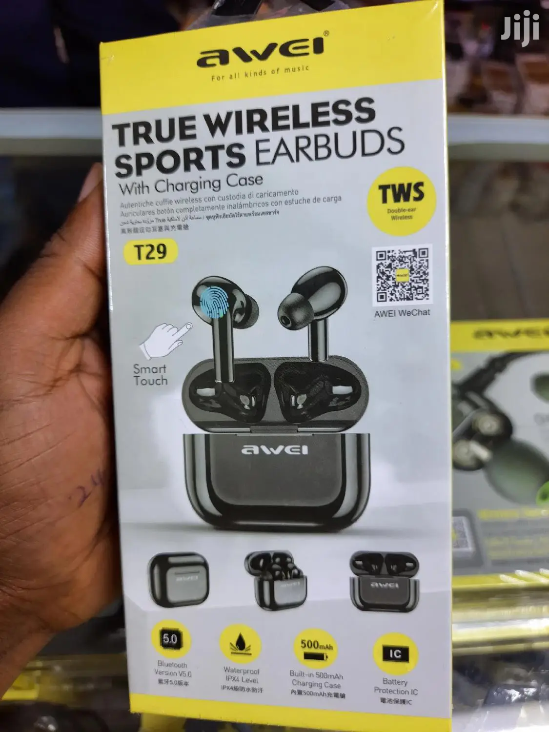 Awei T29 True Wireless Sport Earbuds (Black)
