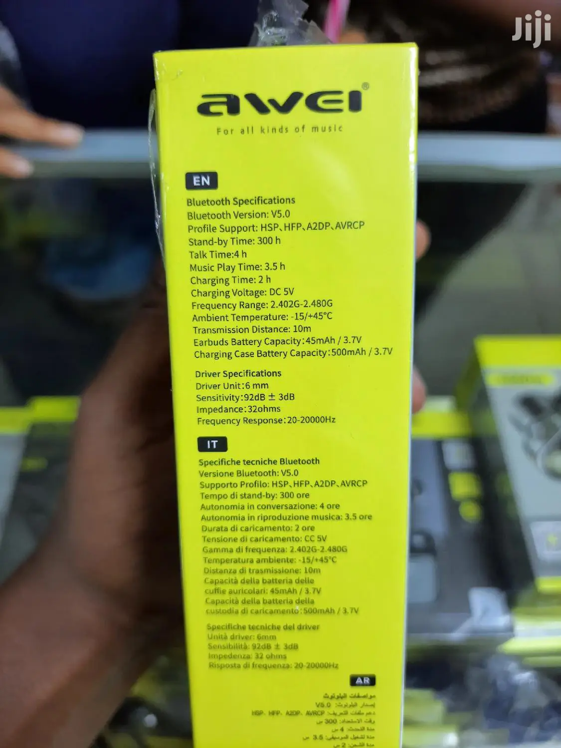 Awei T29 True Wireless Sport Earbuds (Black)
