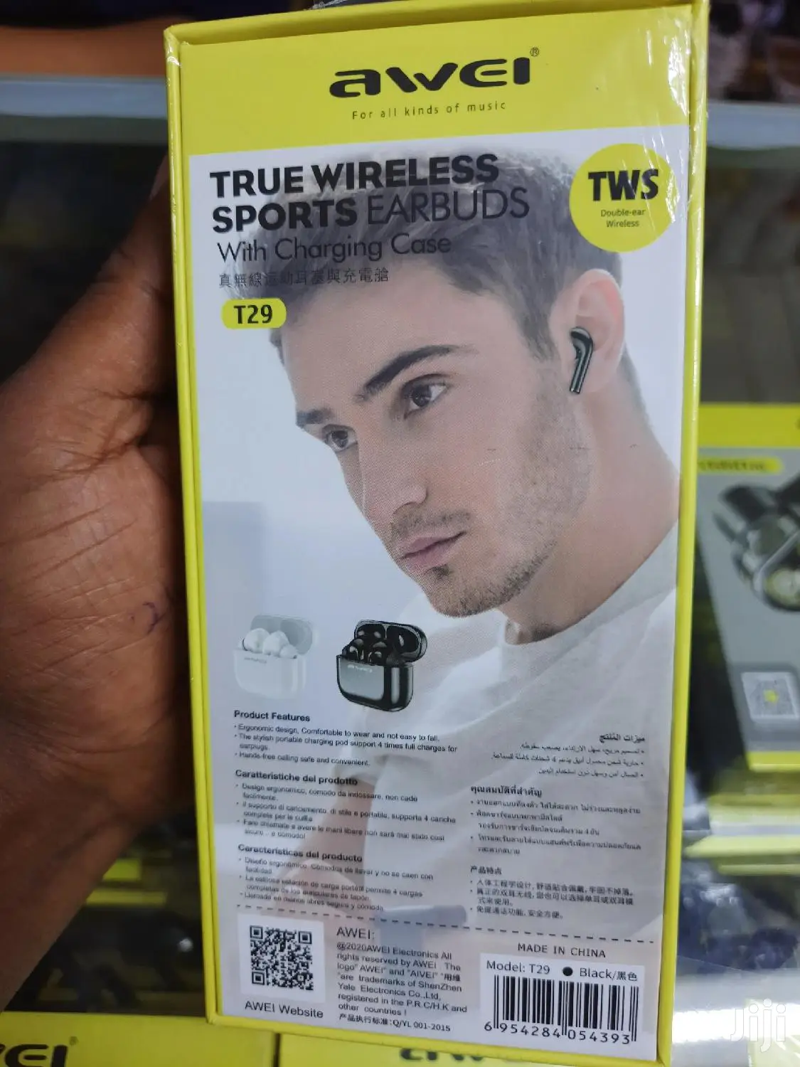 Awei T29 True Wireless Sport Earbuds (Black)