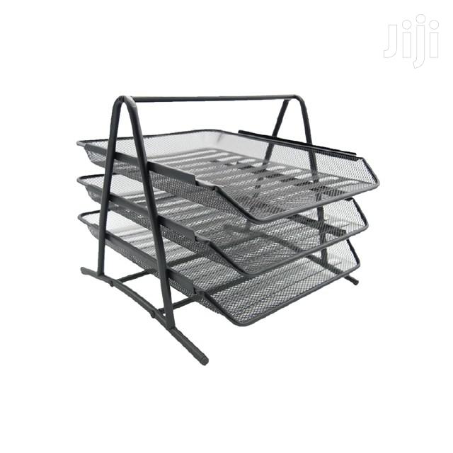 Office Tray 3-tier Mesh Desk Tray Office Desk Organizer