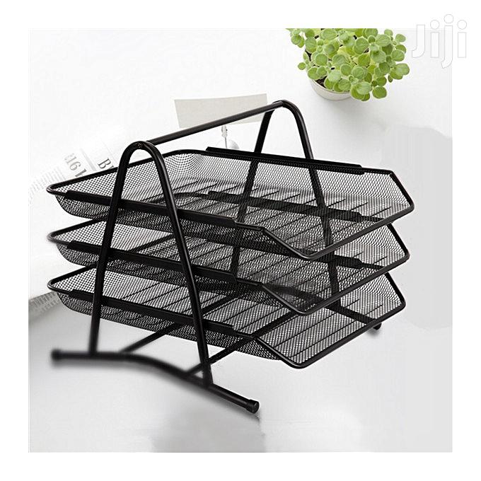 Office Tray 3-tier Mesh Desk Tray Office Desk Organizer