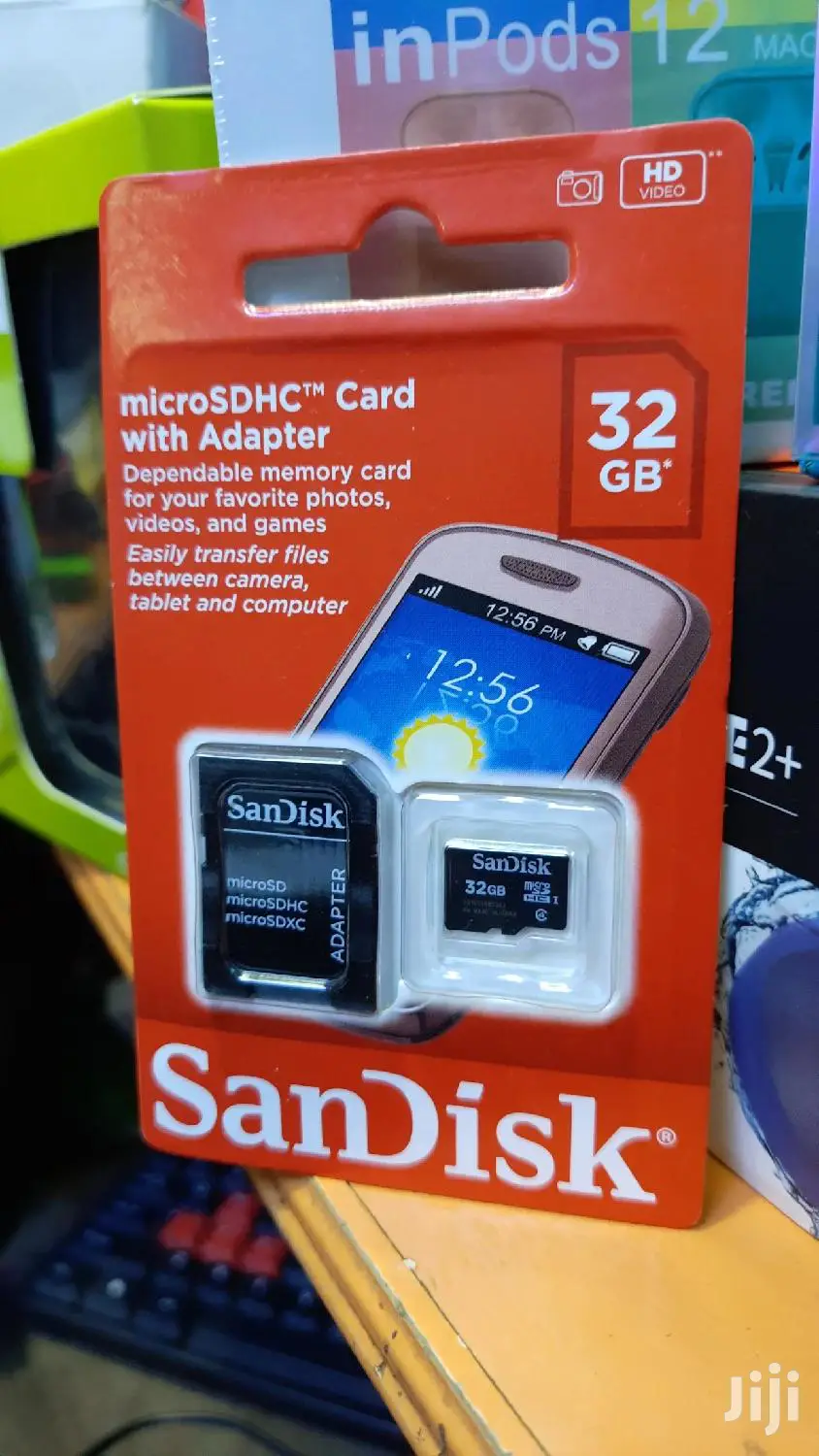 32 GB Sandisk Microsdhc Card With Adapter.
