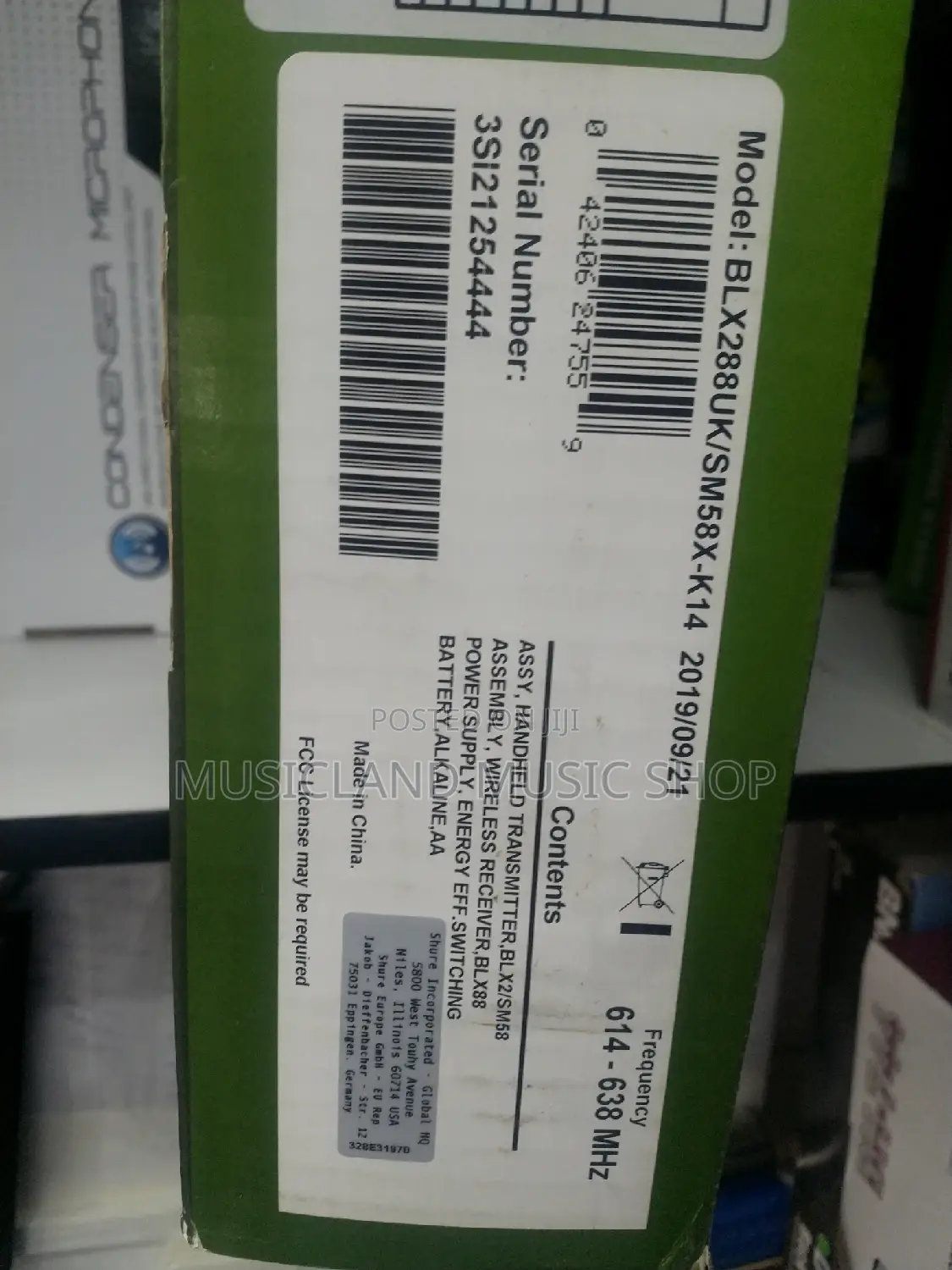 Shure Pg58 Original Wireless Microphone