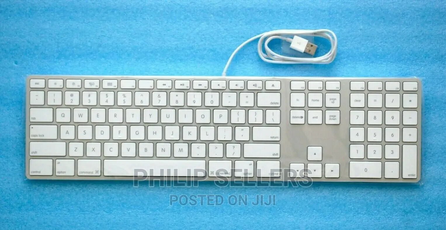New US English Apple A1243 Aluminum Wired USB Keyboard With