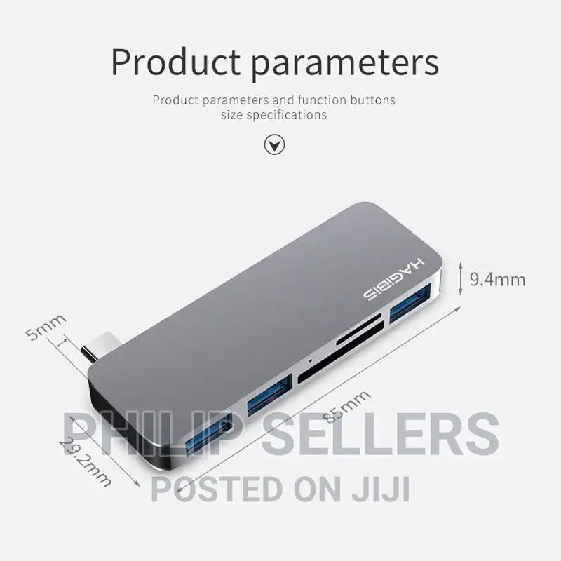 Hagibis USB C Hub 5 in 1 Type C to SD/TF Card Reader USB 3.1