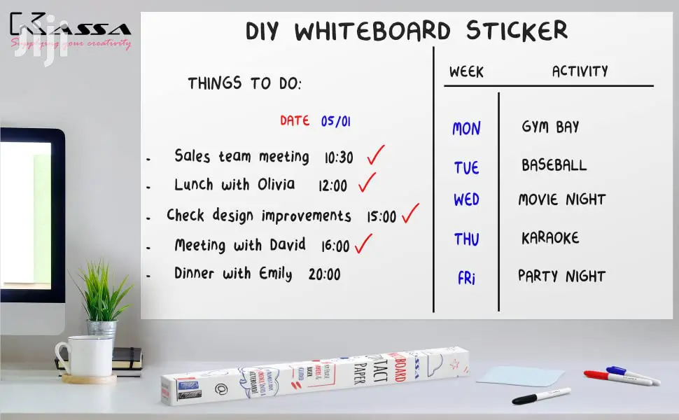 Whiteboard Removable Erasable Wall Sticker Self-Adhesive
