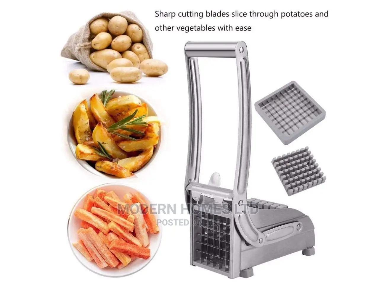 Stainless Steel French Fries Potato Chips Strip Cutter