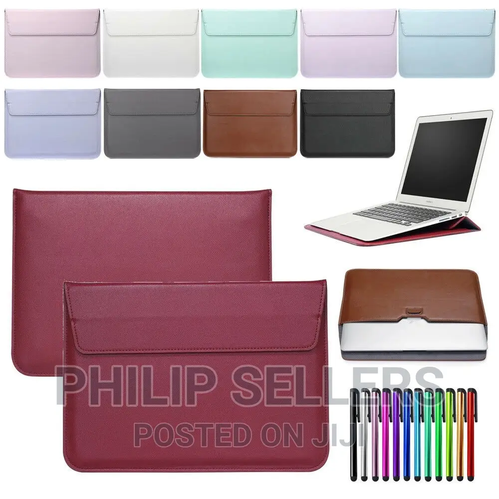 For Macbook Air Pro 11 12 13 Inch Retina PU Leather Pouch Sl