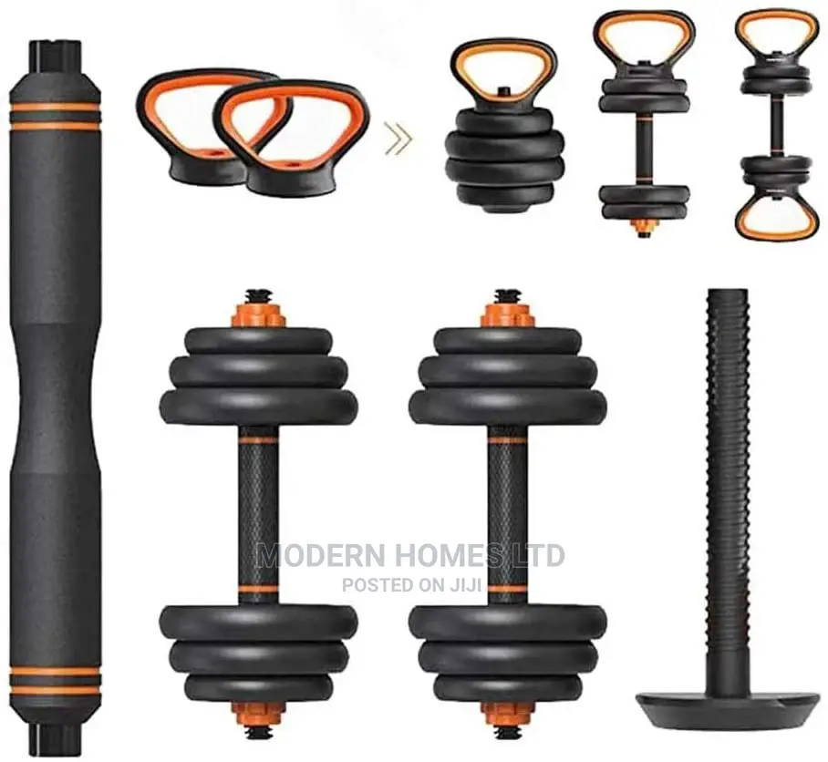 Multi Functional Dumbbell Set Adjustable Barbell Kettle Bell