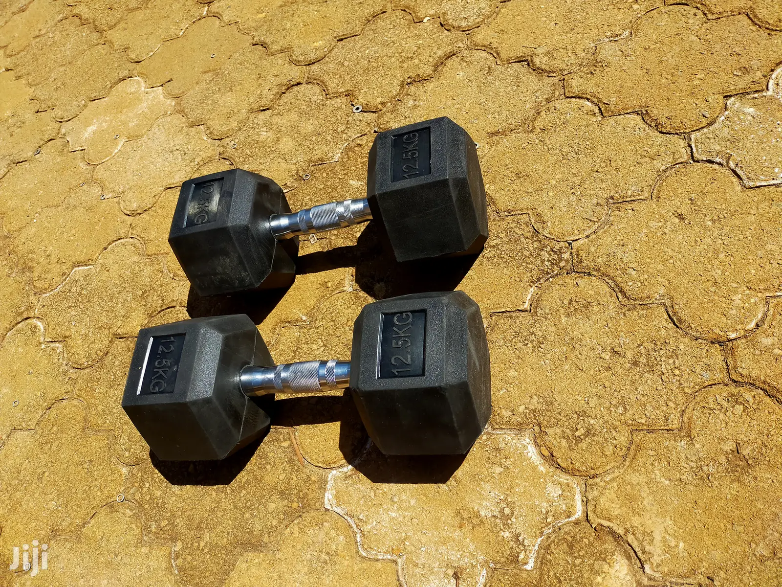 12.5kg Dumbbells Wholesale Hexagon Rubber Imported