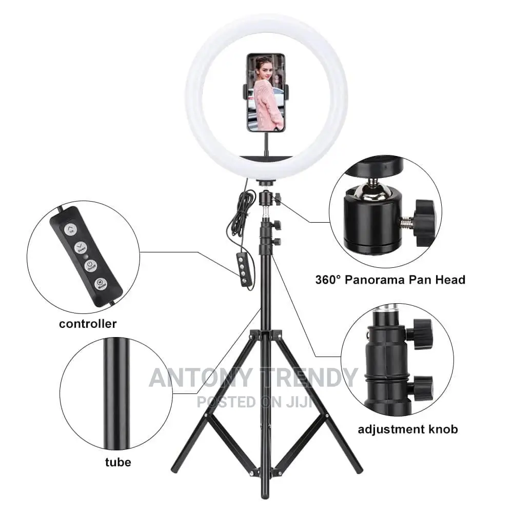 12 Inch Usb Led Selfie Ring Light With 1.1m Tripod Stand