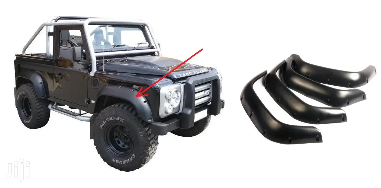 4 PCS Wheel Arch Fender Flares Black, for Landrover Defender