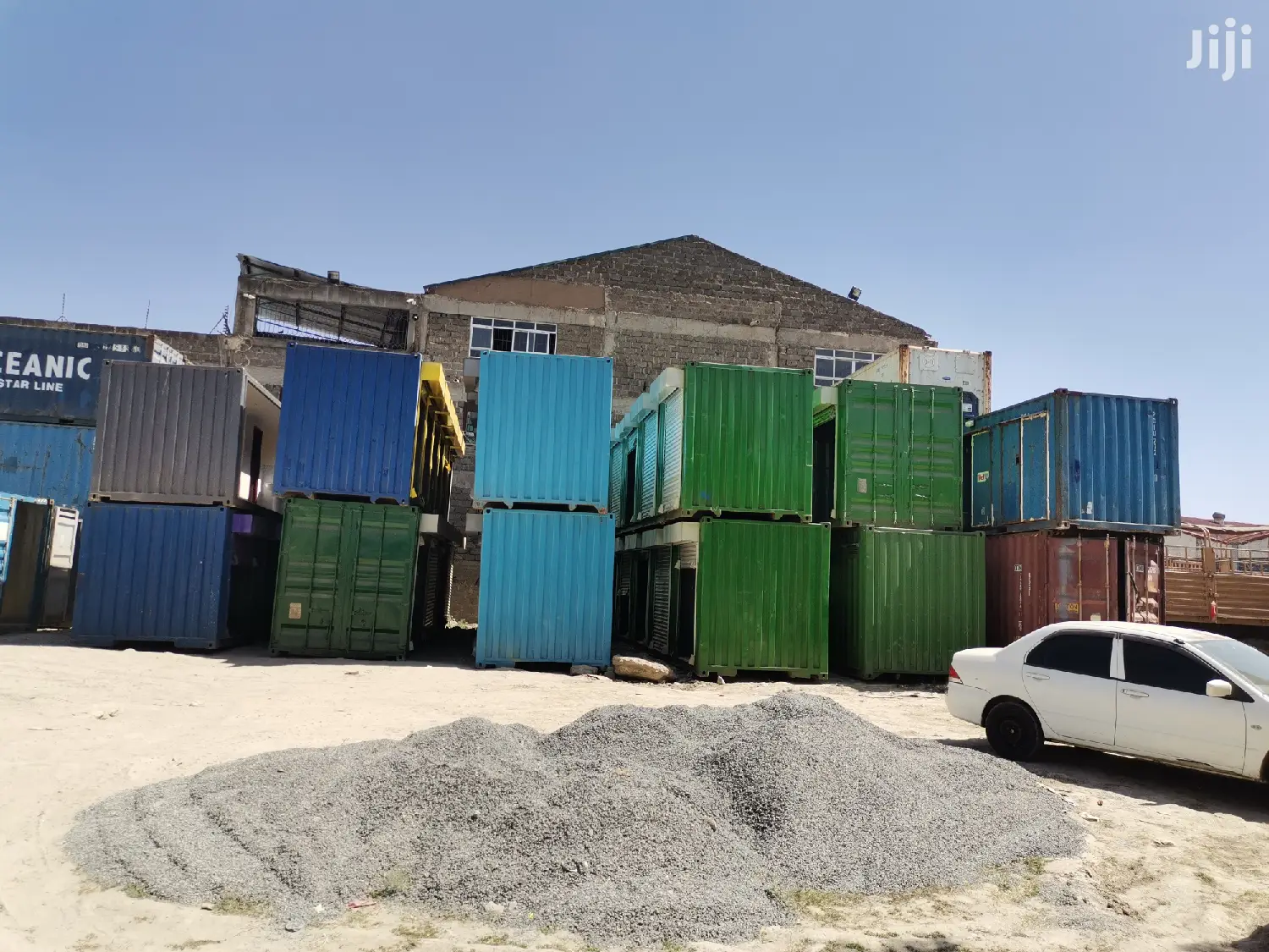 Container Stalls Ready for Collection