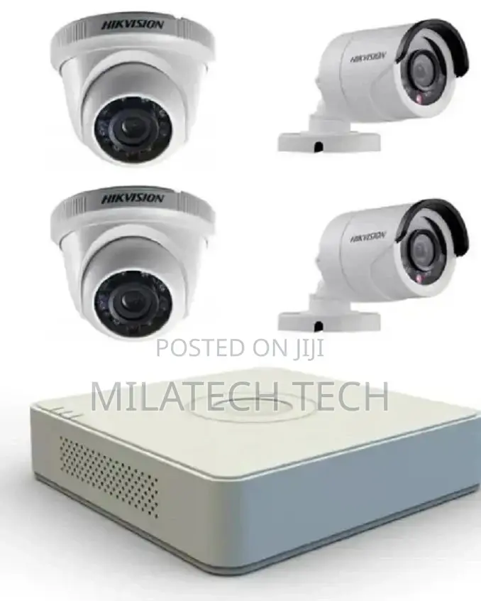 Original Hikvision 4 CCTV 2 Bullet 2 Dome 20m IR With Night
