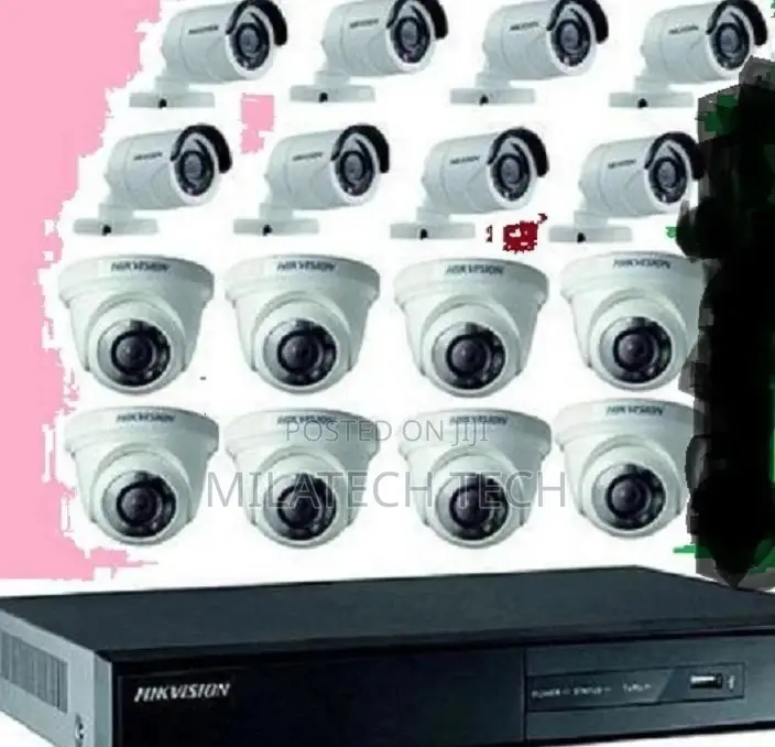 16 CCTV Camera Channel Hikvision HD DVR HD Camera Kit