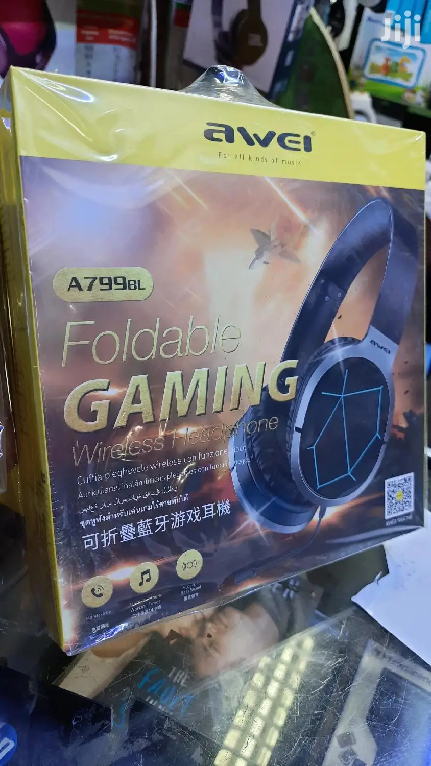 Awei A799 Bl Foldable Stereo Gaming Headset With Mic.