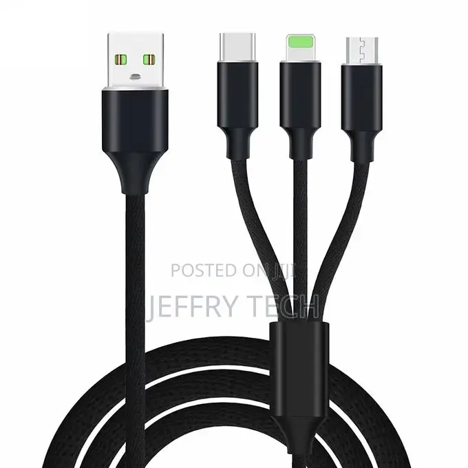 3 in 1 Charging Cable Lightning Type-C Micro USB Quick Char