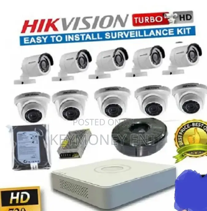 Hikvision 720P 1MP Ten 10 Complete CCTV Cameras System