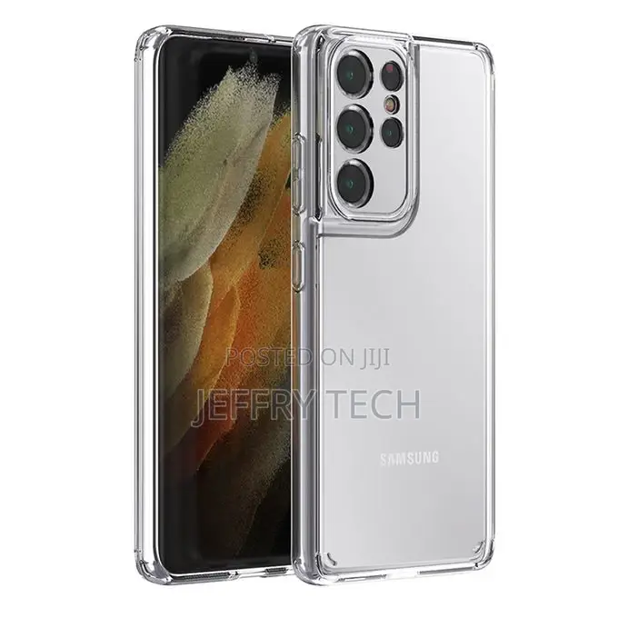 Clear Hard Back Shockproof Case for Samsung Galaxy S21 Ultra