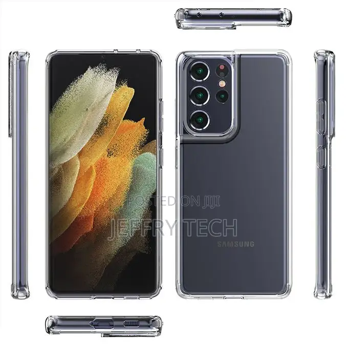 Clear Hard Back Shockproof Case for Samsung Galaxy S21 Ultra