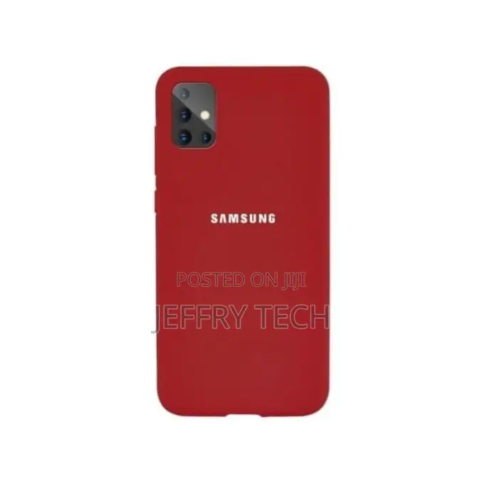 Samsung Silicone Cover for Samsung Galaxy A71- Red