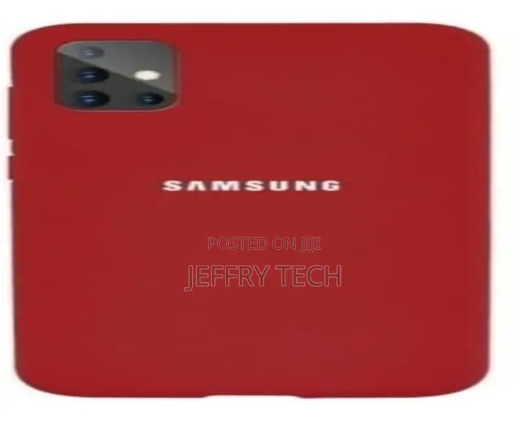 Samsung Silicone Cover for Samsung Galaxy A71- Red
