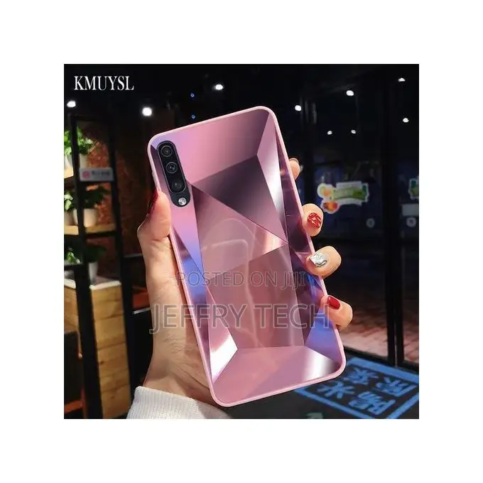 Case Luxury Diamond Texture Mirror Glossy Back Cover for Sam