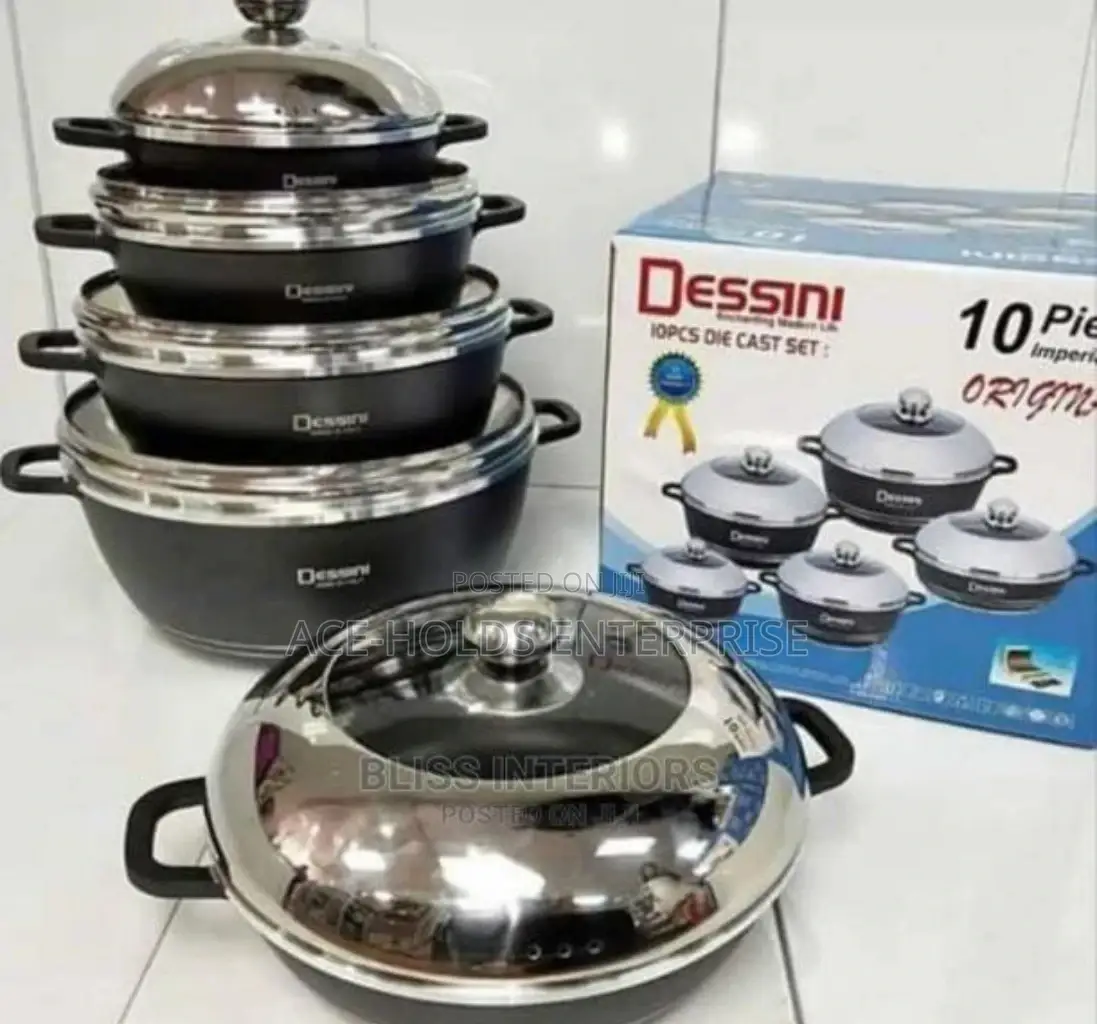 Dessani 10 Pieces Non Stick Heavy Alluminium Cookware