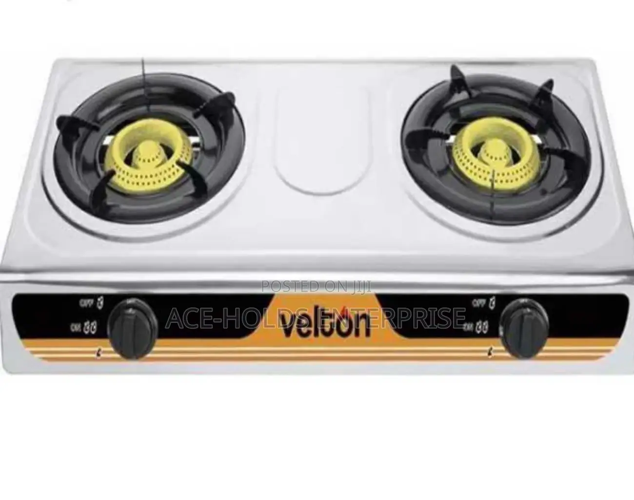 Stainless Steel 2 Double Burner Cooker.
