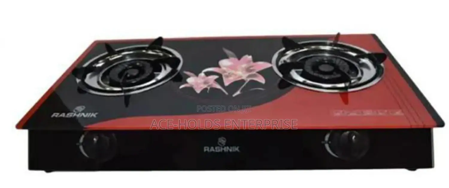 High Quality Flowered Rashnik Glass Double Burner Cooker